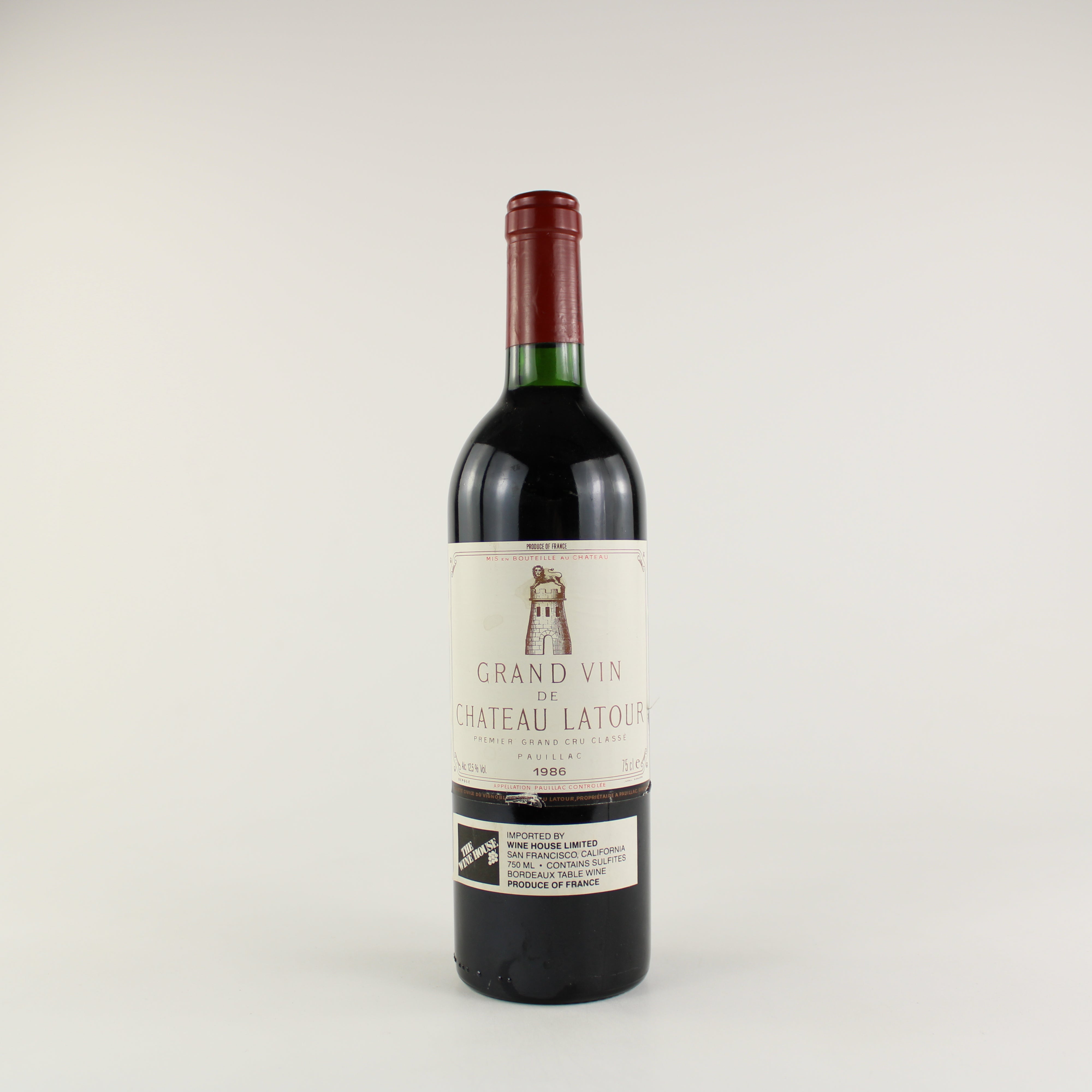 Chateau Latour 1986 Nicked Label