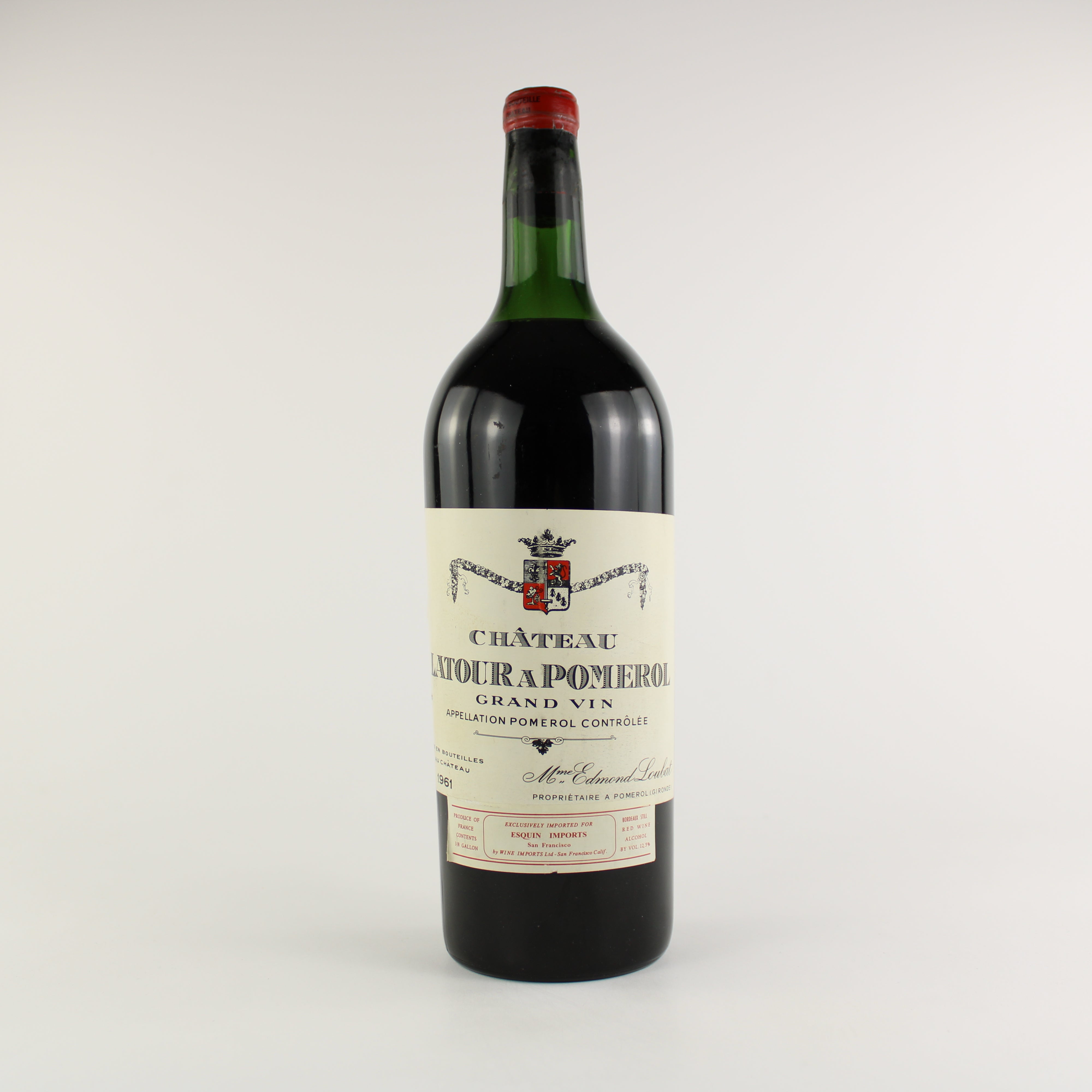 Chateau Latour a Pomerol 1961 Magnum Very High Shoulder &amp; Cut Cap