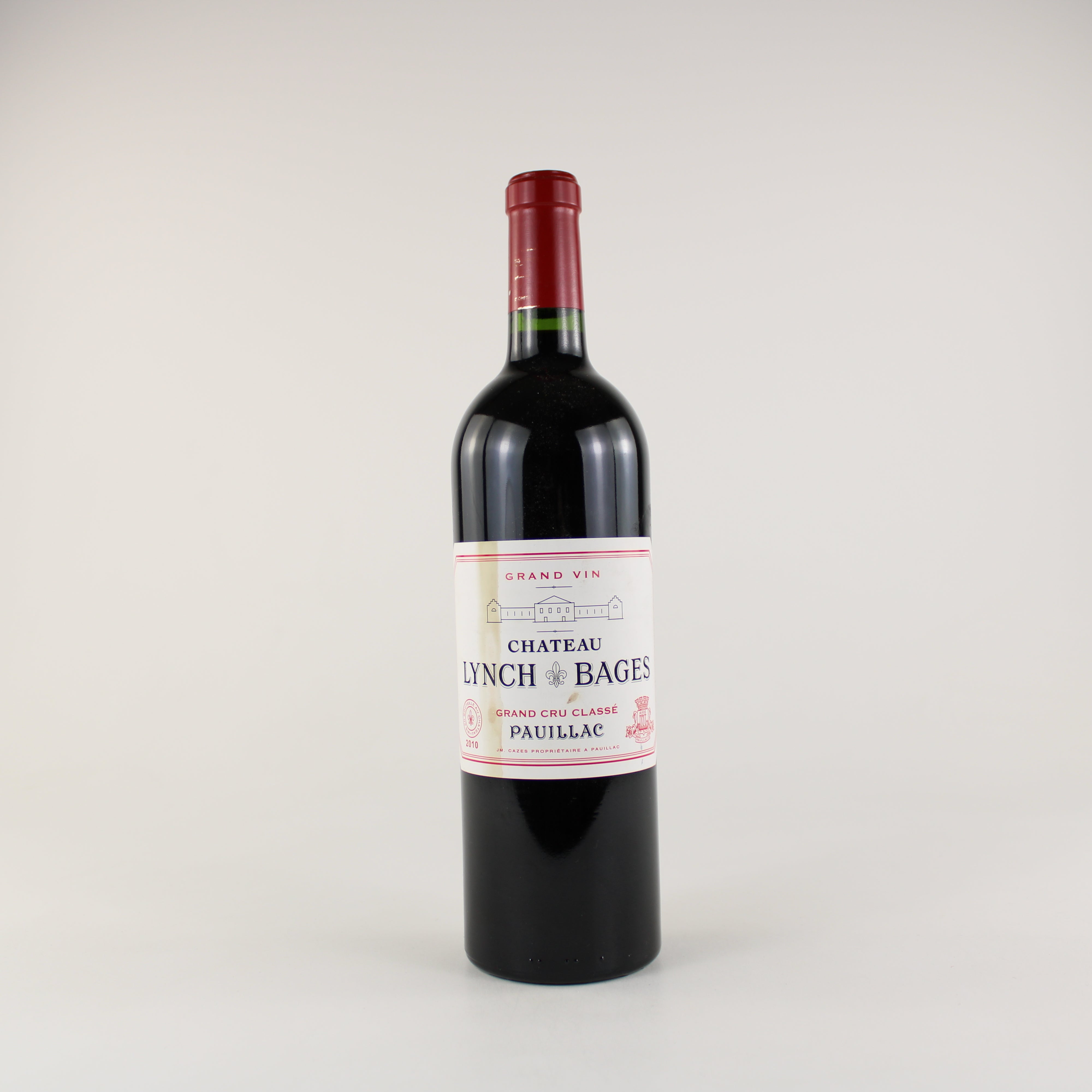 Chateau Lynch-Bages 2010 Stained Label