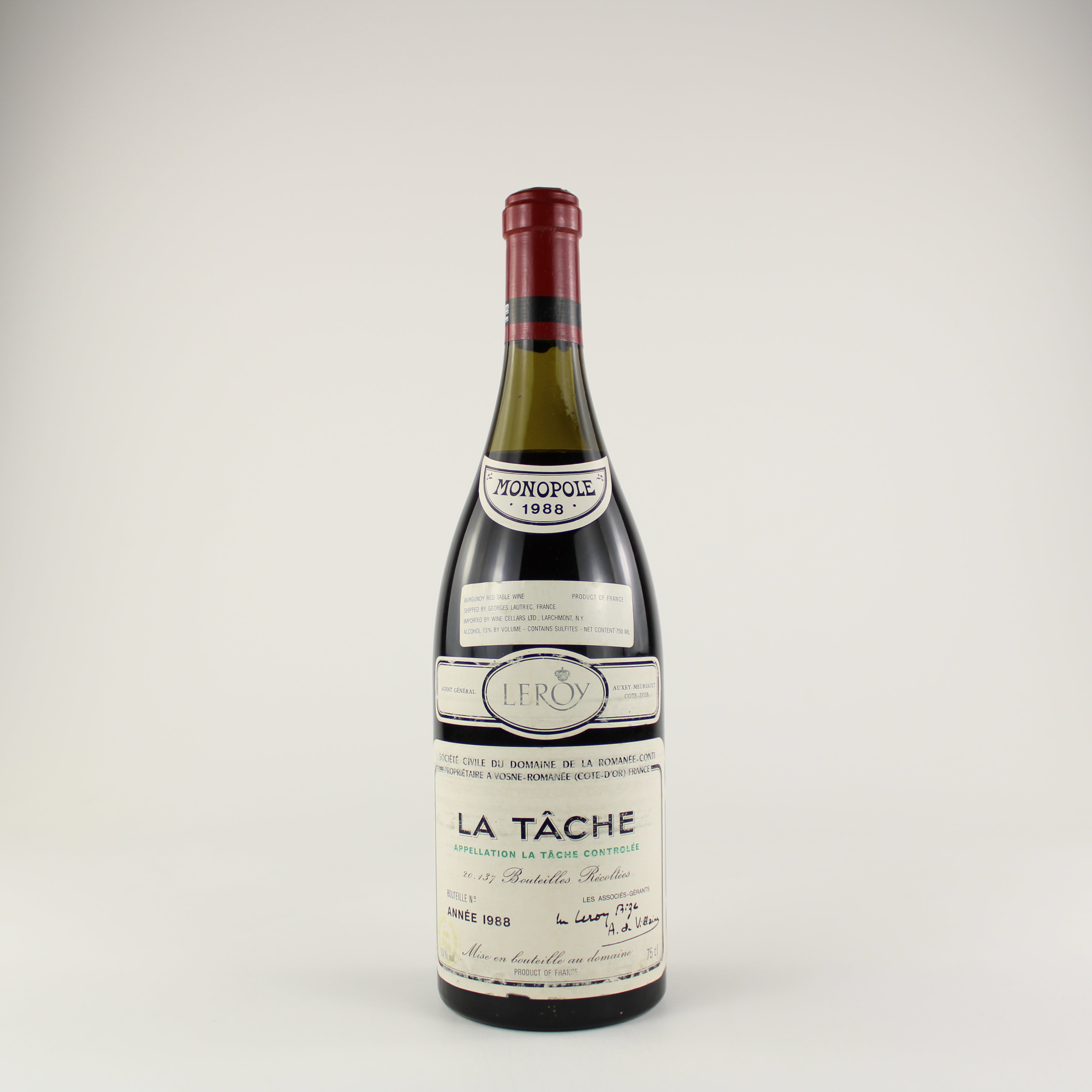 Domaine de la Romanee-Conti La Tache Grand Cru 1988 -4cm