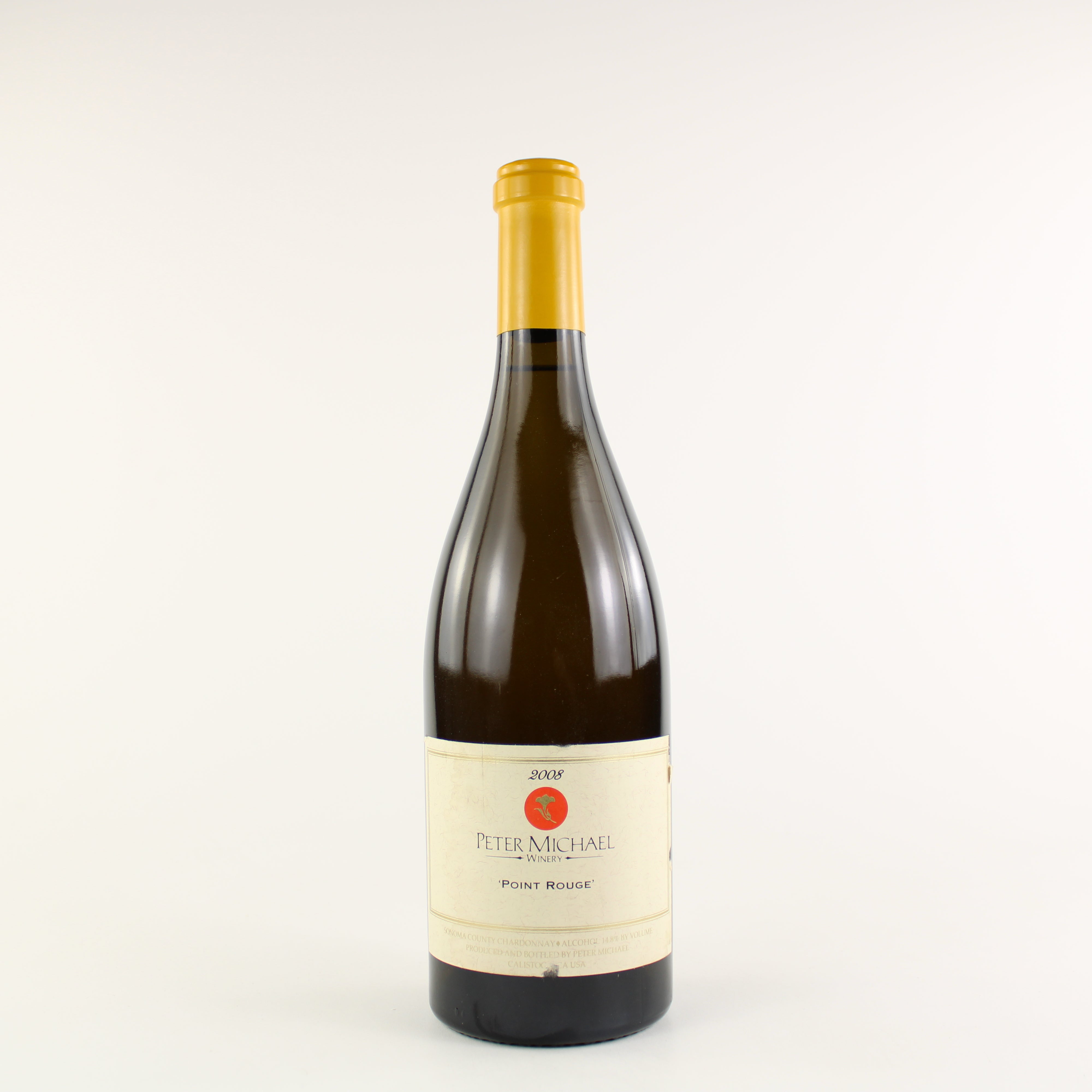 Peter Michael Point Rouge Chardonnay 2008 nicked label