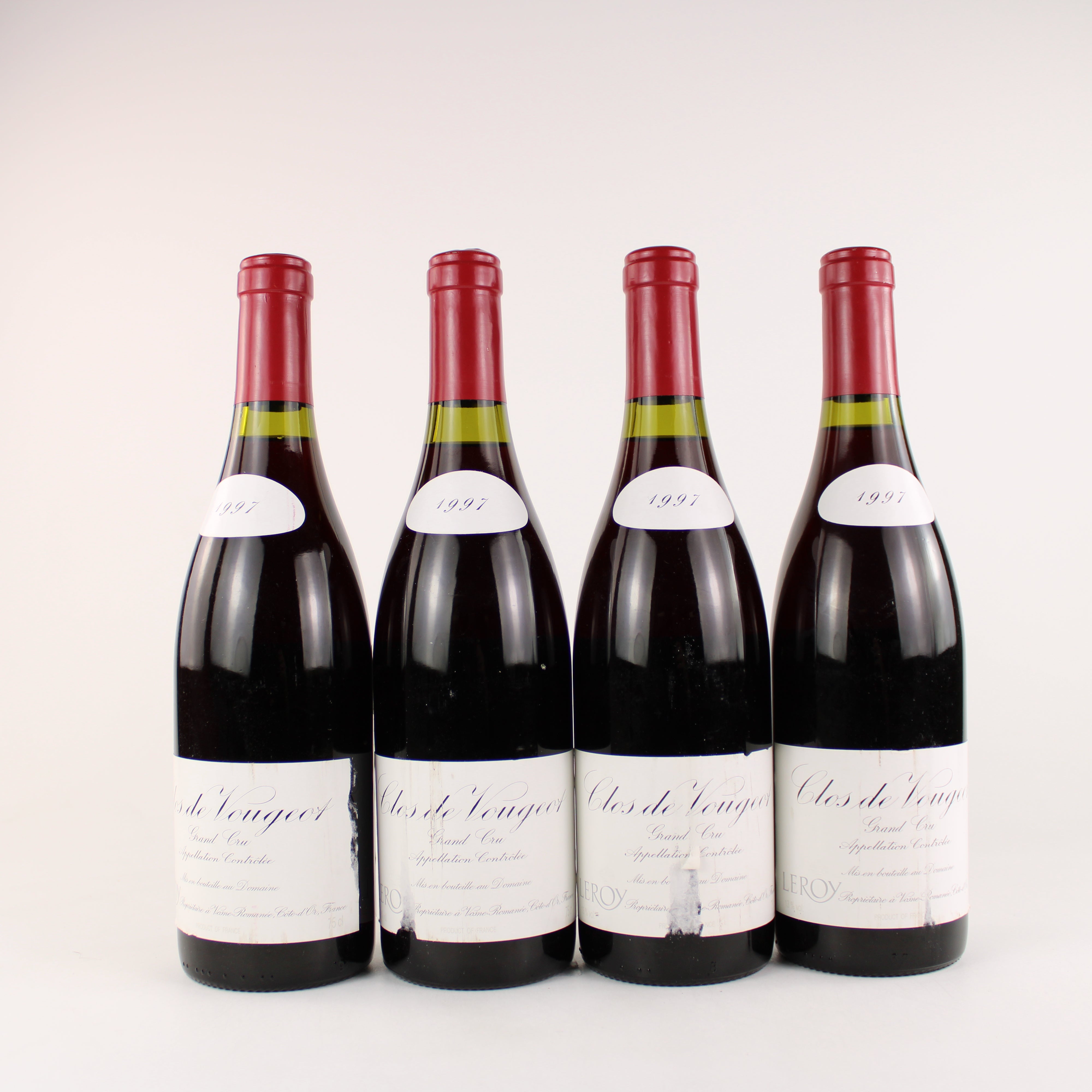 Domaine Leroy Clos de Vougeot Grand Cru 1997 Torn Label